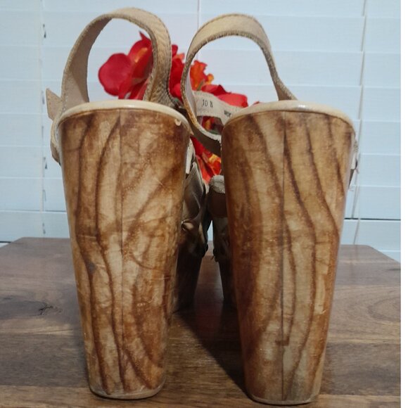 Bed Stu Light Brown Leather 5" Heels PREOWNED sz 10.5 - Picture 5 of 9